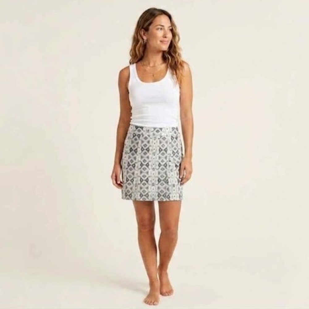 RipSkirt Hawaii Wrap Skirt Large L Grey Tribal Geometric Quick Dry Travel Beach